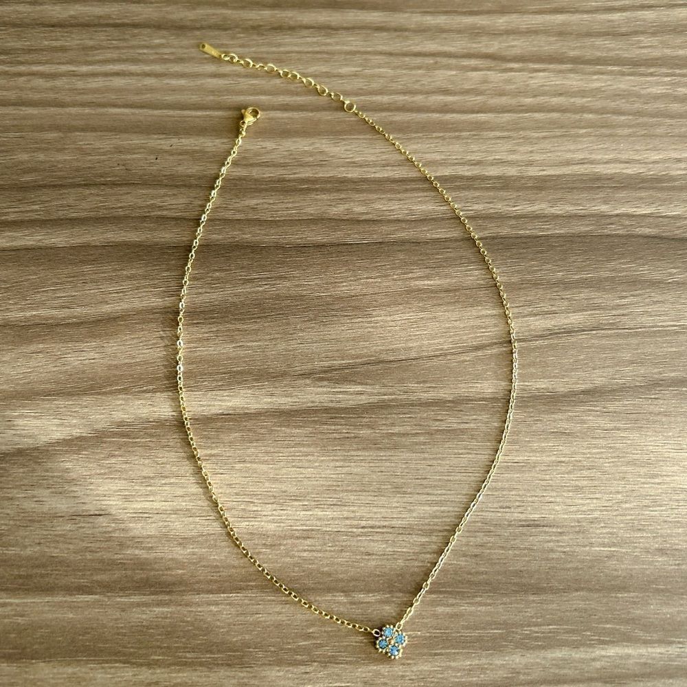 Blue Flower Pendant Q896 - Picture 2 of 5